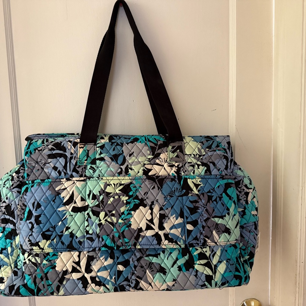 Vera Bradley Blue and Green Floral Tote